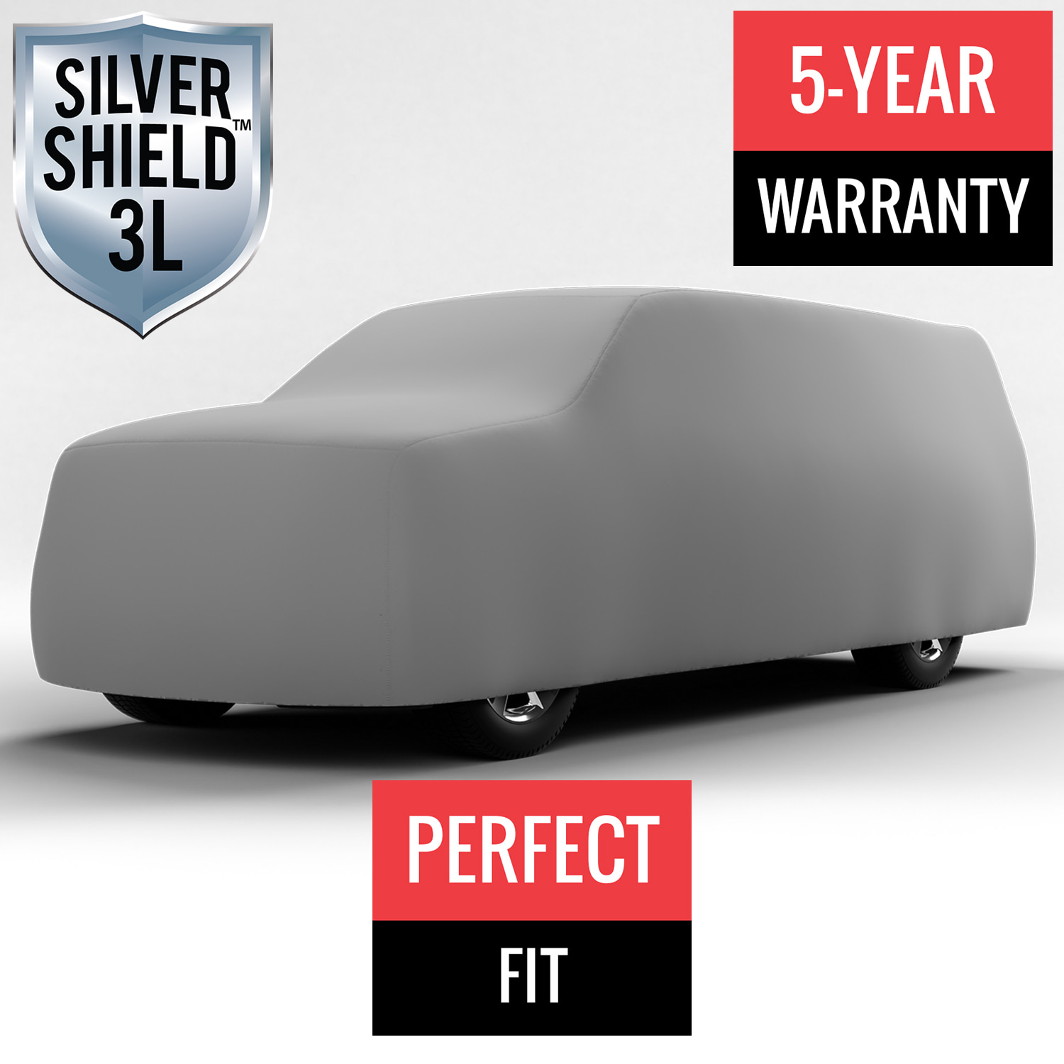 Silver Shield 3L - Car Cover for Isuzu Pickup 1982 Regular Cab Pickup 2-Door Short Bed with Camper Shell