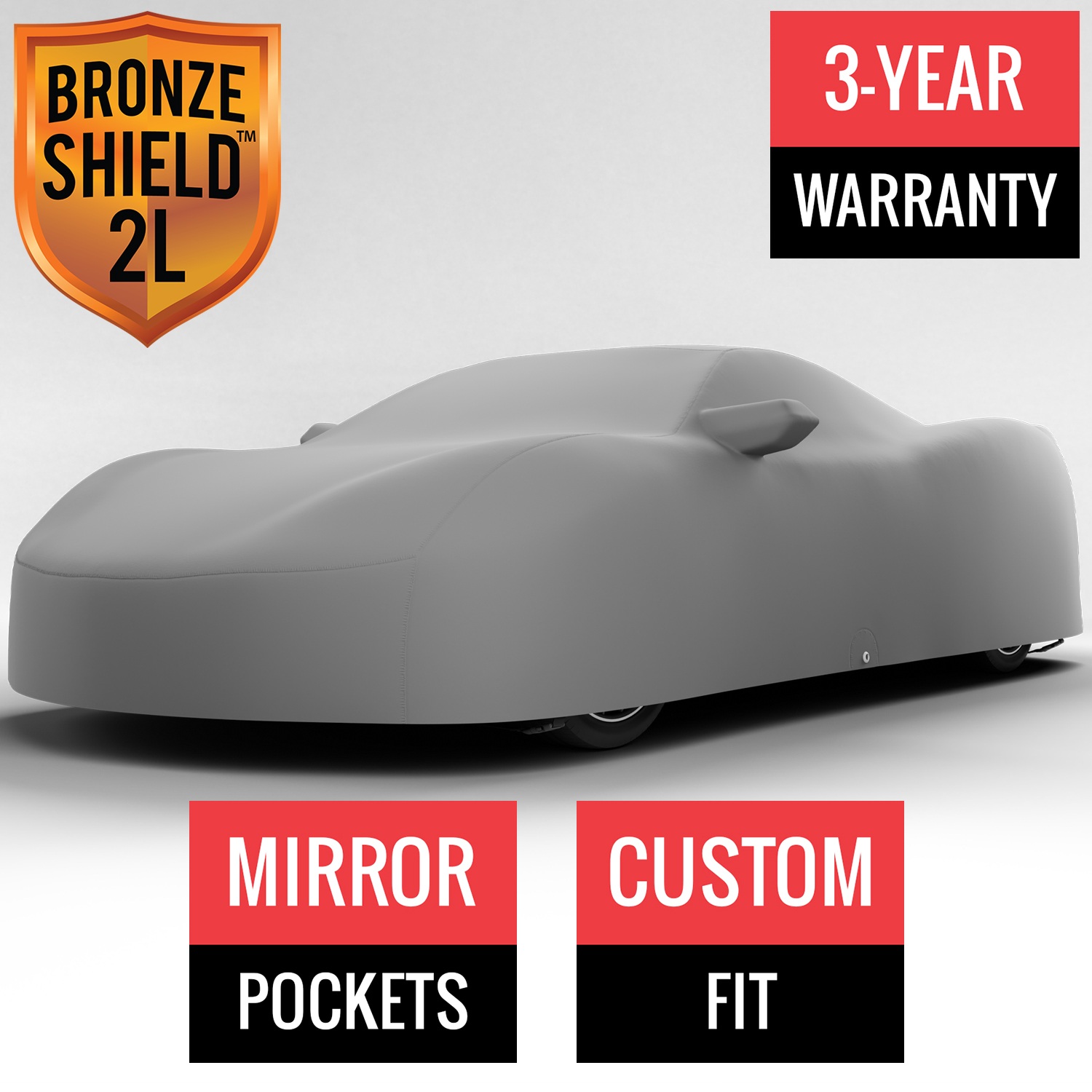 Bronze Shield 2L - Car Cover for Chevrolet Corvette Stingray Z51 2024 Convertible 2-Door with HIGH Wing Spoiler