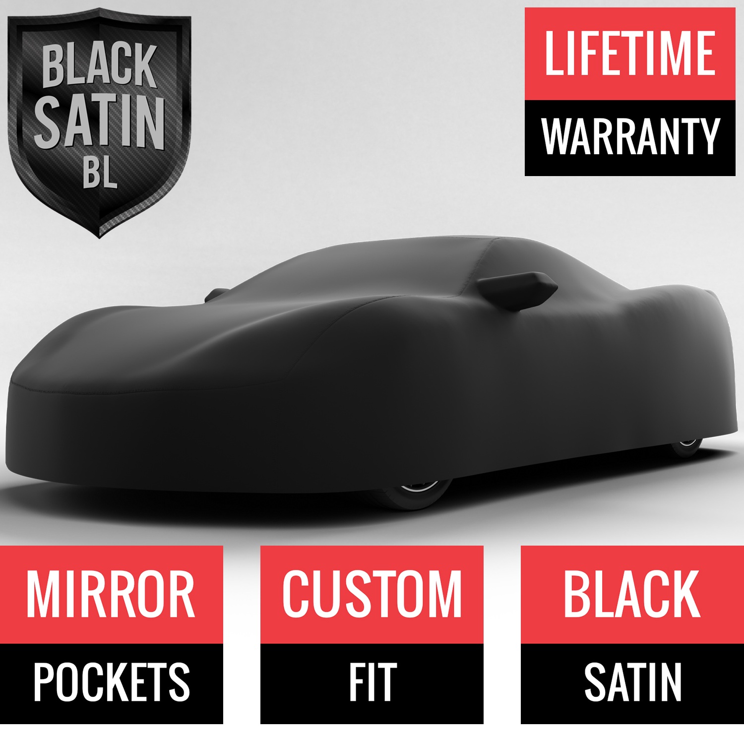 Black Satin BL - Black Car Cover for Chevrolet Corvette ZR1 2025 Coupe 2-Door