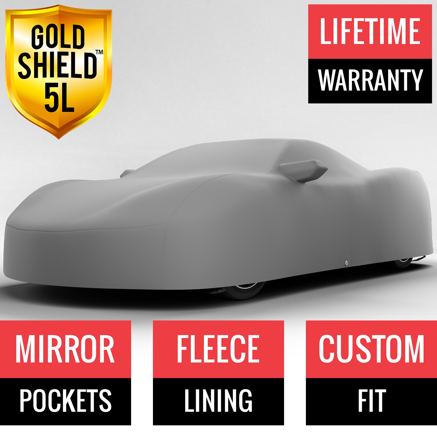 Gold Shield 5L - Car Cover for Chevrolet Corvette Stingray Z51 2024 Convertible 2-Door with HIGH Wing Spoiler