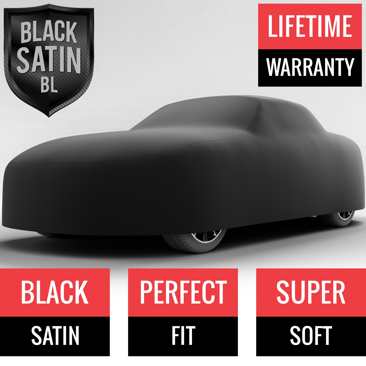 Black Satin BL - Black Car Cover for Abarth 204 1954